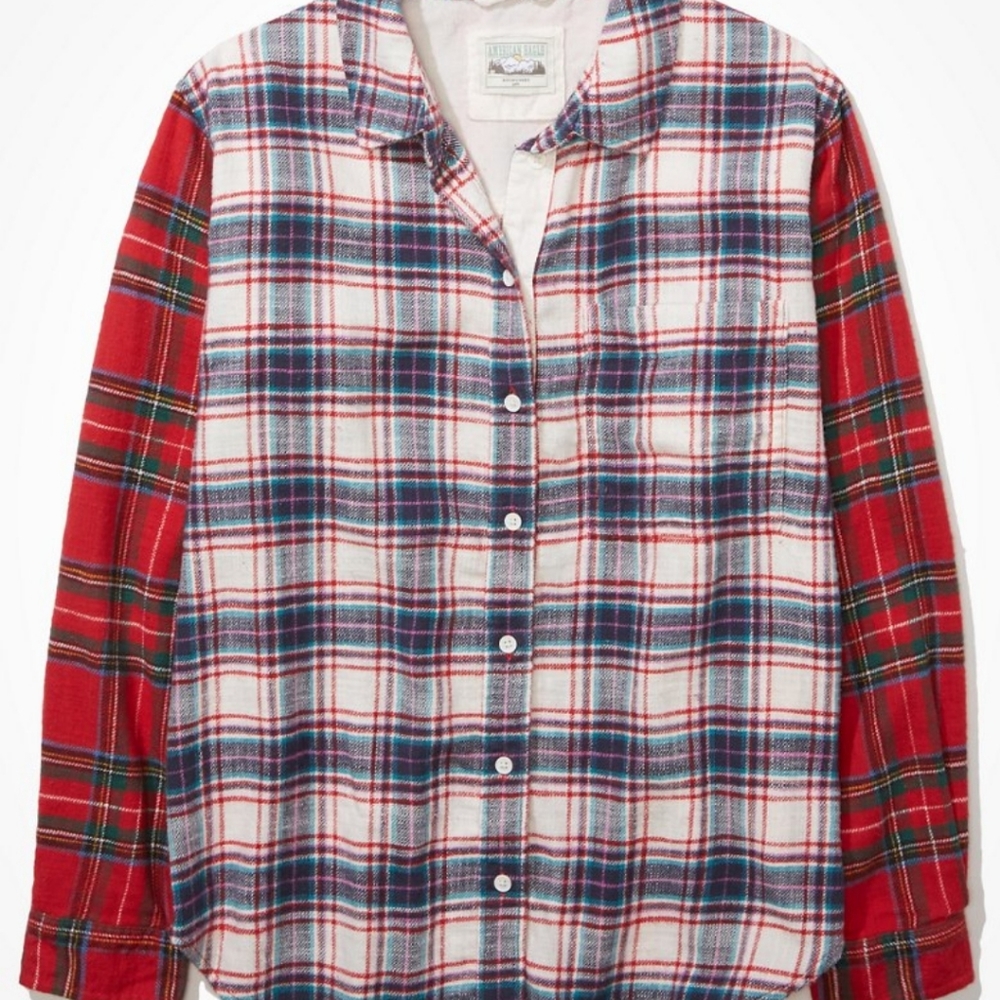Aerie oversized plaid shirt